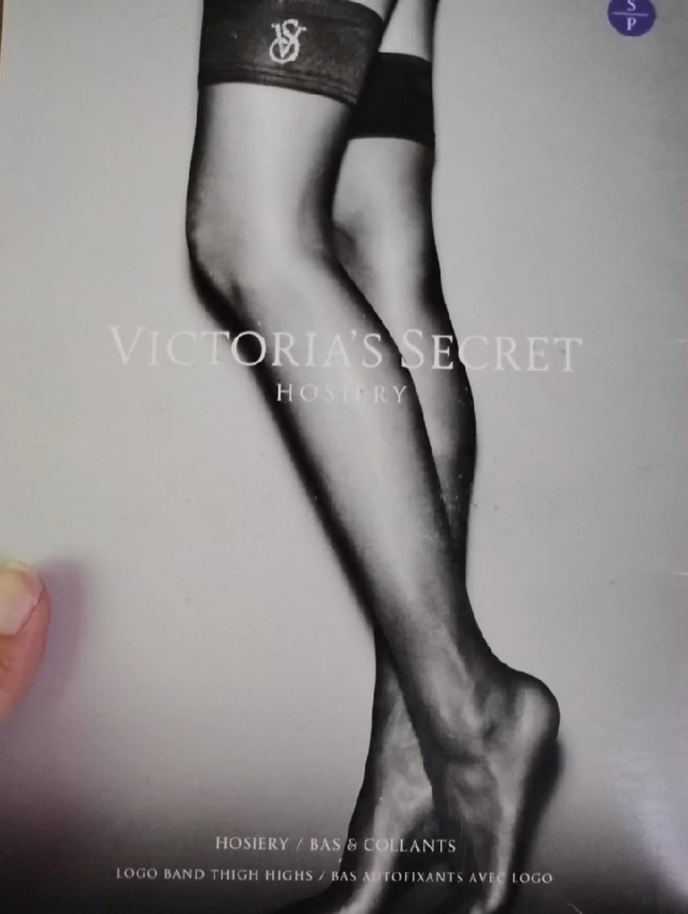 Victoria's Secret Purple Sheer Thigh Highs with Logo Band